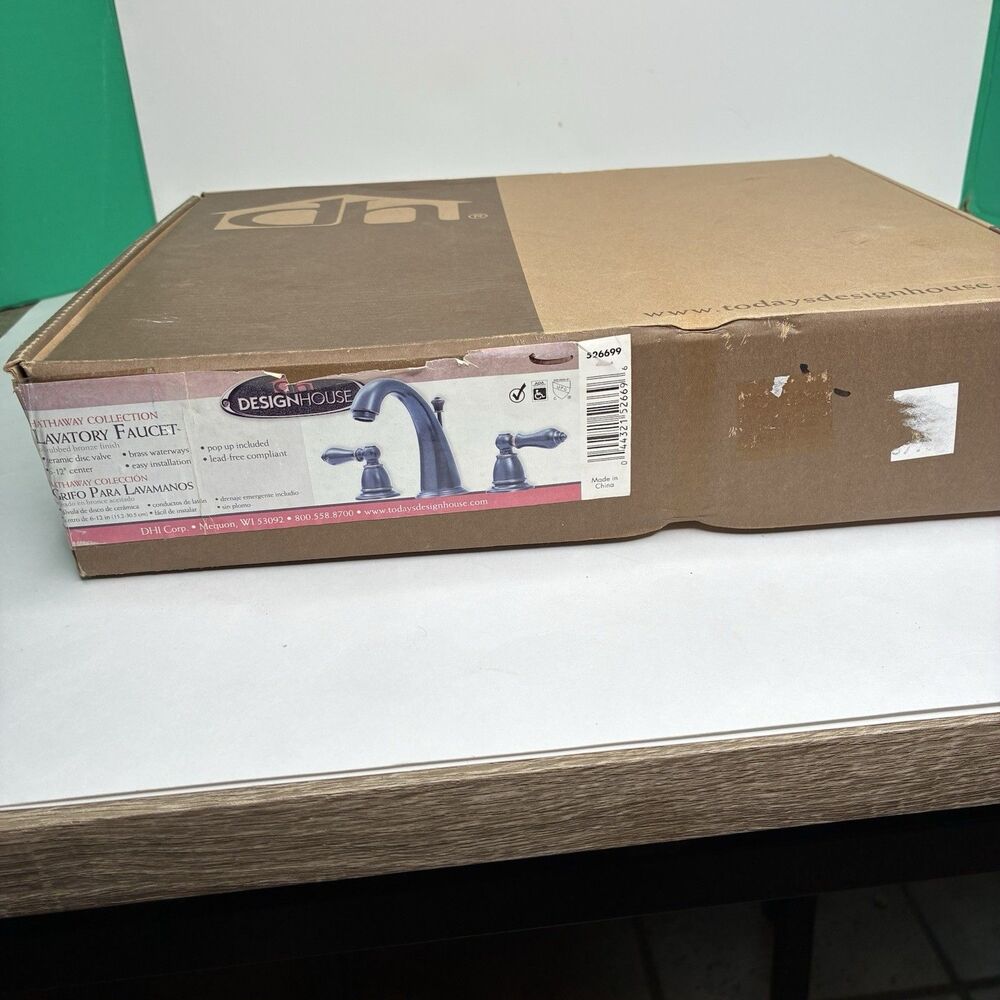 Design House 526699 Hathaway Collection Bathroom Faucet Oil Rubbed Bronze New